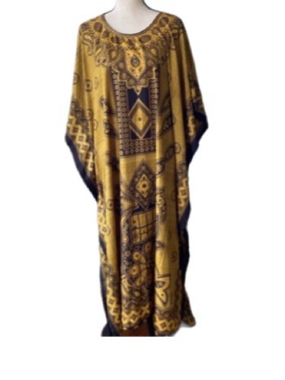 Women’s yellow classic kaftan, size OS